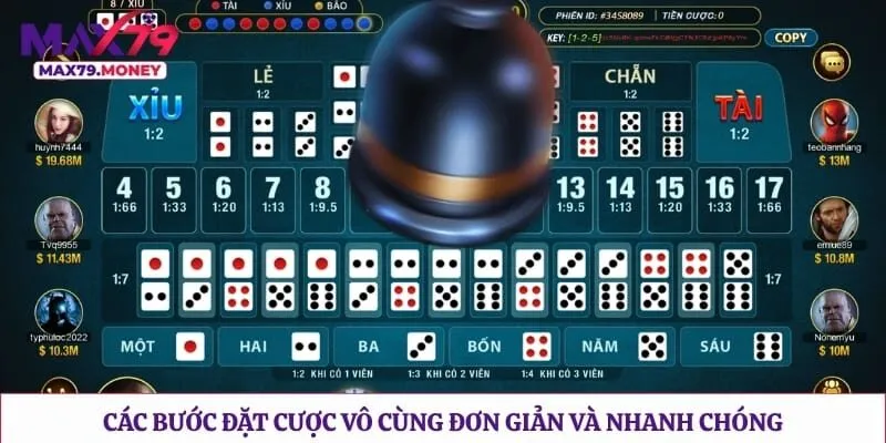 Các bước đặt cược vô cùng đơn giản và nhanh chóng
