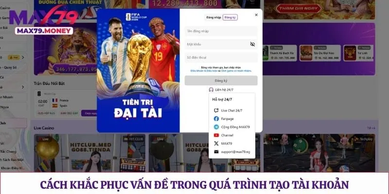 Cách khắc phục vấn đề trong quá trình tạo tài khoản