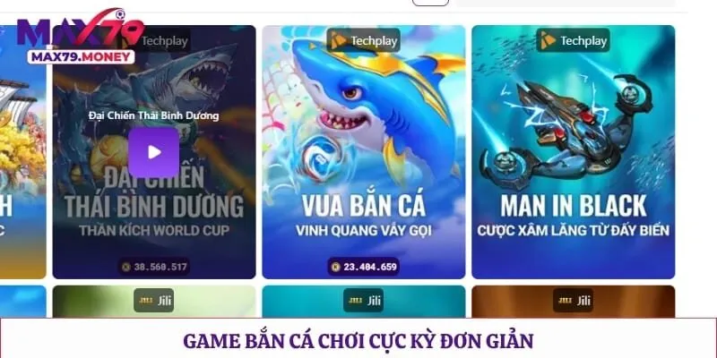Game bắn cá chơi cực kỳ đơn giản