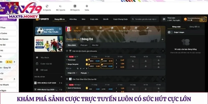 Khám phá sảnh cược trực tuyến luôn có sức hút cực lớn