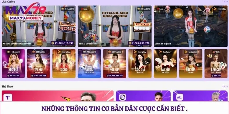 Những thông tin cơ bản dân cược cần biết