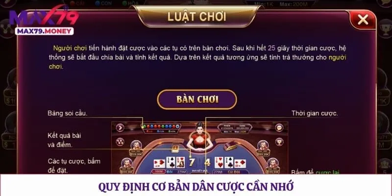 Quy định cơ bản dân cược cần nhớ
